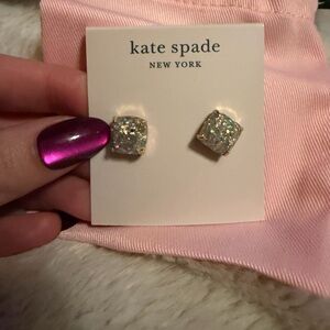 NWT Kate Spade Glitter Stud Earrings